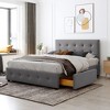 NicBex Queen Size Upholstered Platform Bed with Classic Headboard and 4 Drawers for Adults/Boys/Girls - 2 of 4
