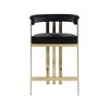 Meridian Furniture,Marcello Black Velvet Counter Stool, Set of 2 - 3 of 4