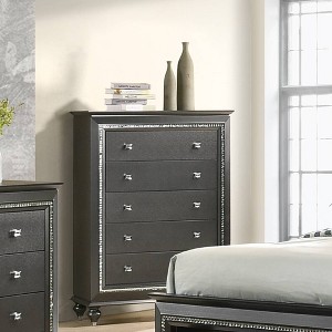 Acme Furniture Kaitlyn 5 Drawer Dresser Metallic Gray Finish - 1 of 4