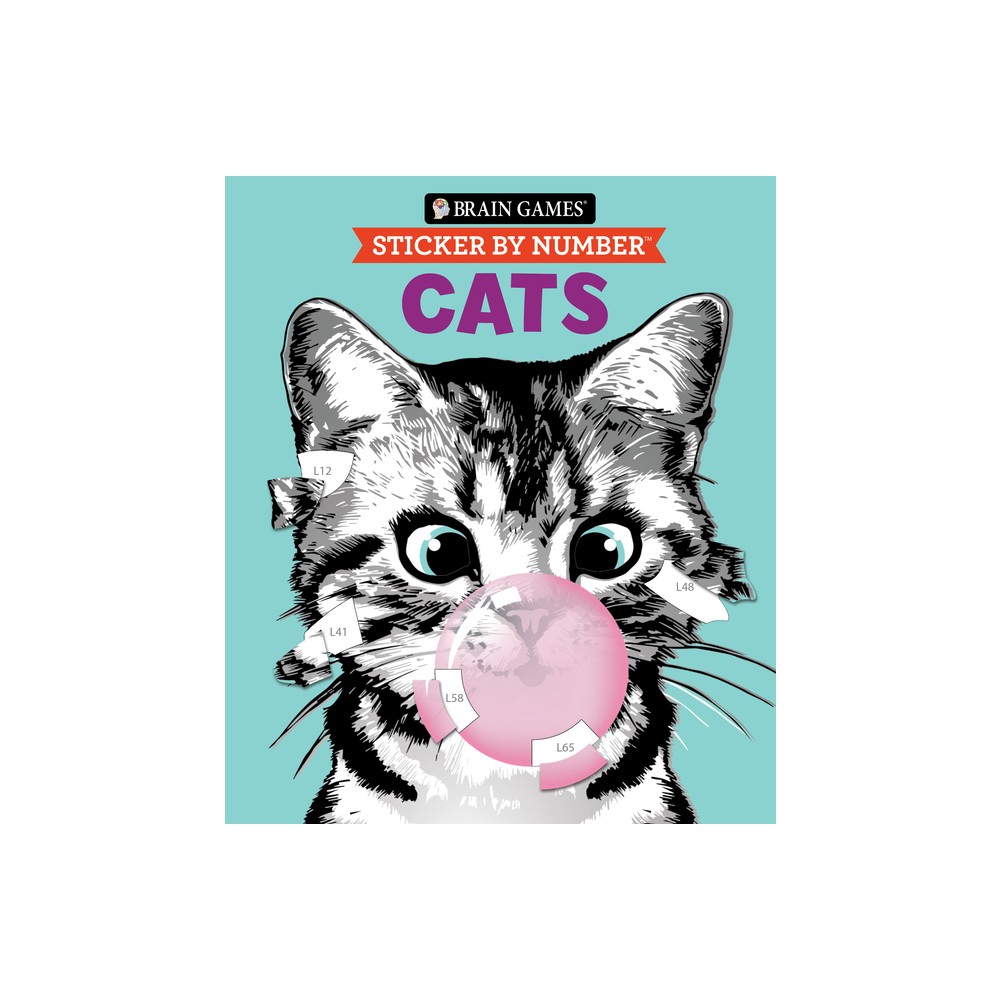 Brain Games - Sticker by Number: Cats - by Publications International Ltd & New Seasons & Brain Games (Paperback)