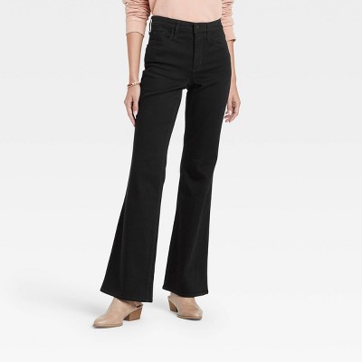 black flare out pants