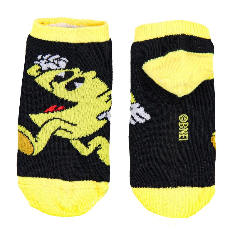 Pac-Man Multi-Character Design Kids Ankle No-Show Socks 4 Pairs Multicoloured, 3 of 7