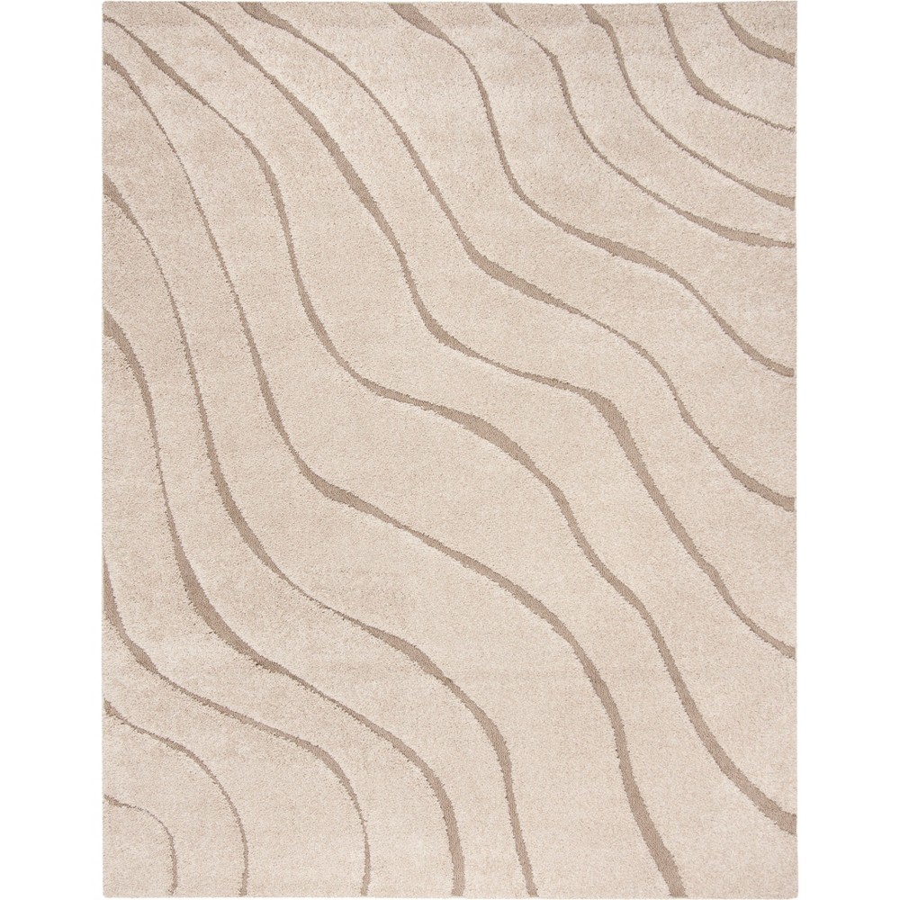 8'6inx12' Wave Loomed Area Rug Cream/Beige - Safavieh