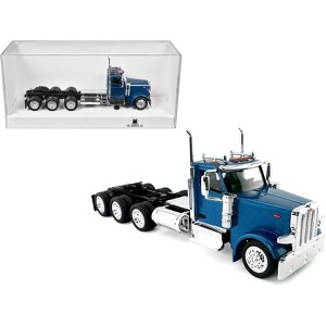 Peterbilt 589 3-Axel Day Cab Blue Metallic 1/87 (HO) Scale Plastic Model Car by HO Logistics - 1 of 4