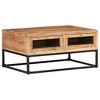 vidaXL Coffee Table Natural wood Solid acacia wood, powder-coated steel - 2 of 4