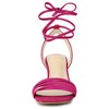 Allegra K Women's Kitten Heel Lace Up Suede Heeled Sandals - 2 of 4