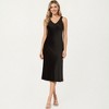 Anna-Kaci Lounge Women's Satin Midi Slip Dress with Wide Shoulder Straps and Smooth Sculpted Silhouette for a Polished Minimal Look - 2 of 4