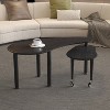 GDFStudio Halcyon Modern 360 Degree Rotatable Cocktail Table with Rubberwood Legs - 2 of 4