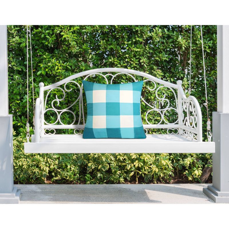 20"x20" Oversize Gingham Decorative Patio Square Throw Pillow - Edie@Home, 3 of 7