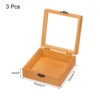 Unique Bargains Decoration Storage DIY Craft Unfinished Wooden Display Boxes with Lids 3 Pcs - 2 of 4