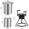 30 Qt Turkey Fryer ¨C Black, Aluminum Outdoor Deep Fryer with Propane Burner & Thermometer Kit - 2 of 4