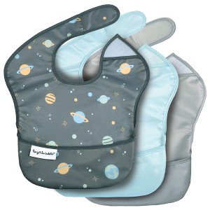 Tiny Twinkle Mess-Proof and Waterproof Baby Food Bib for Boys or Girls, Machine Washable and BPA-Free w/Adjustable Closure - 1 of 4