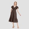 Women's Flutter Short Sleeve Midi A-Line Dress - Universal Thread™ - 3 of 3