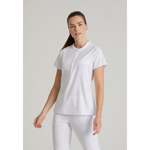 Barco Unify Women's Mission Single Pocket Collar Tuck In Scrub Top - 1 of 4