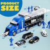 Joyfy 25-in-1 Police Rescue Truck Toy Set, Mini Police Vehicles in Carrier Truck – Play Police Patrol Rescue Cars, Birthday Gift for Boys 3+ Years Old - 4 of 4