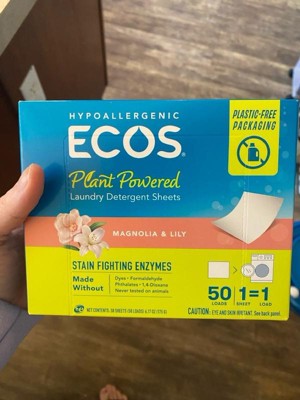 Eco-Conscious Laundry Sheets, Our Hypoallergenic Detergent Without Added  Scents - ECOS®