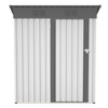NicBex 5*3ft Modern Outdoor Storage Shed with Lockable Doors Weatherproof Galvanized Metal Garden Shed for Garden, Lawn, Patio, White - 3 of 4