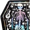 Spooky Central 48-Pack Skeleton Coffin Halloween Paper Plates, 10-Inch Disposable Spooky Plates, Black Halloween Party Supplies - 4 of 4