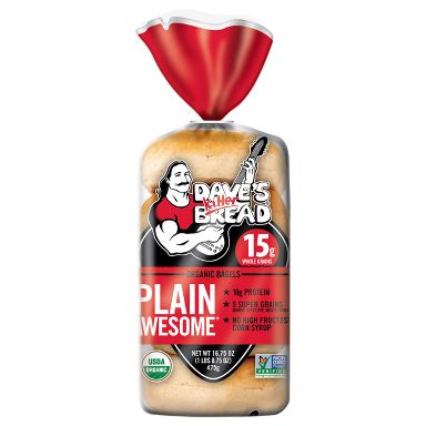 Dave's Killer Bread Plain Awesome Organic Bagels - 16.75oz