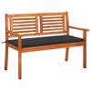 vidaXL Bench Eucalyptus Wood Solid Eucalyptus Wood Seats Many - 2 of 4