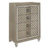 NicBex 2/4 Beveled Mirror Trim Drawer Dresser for Bedroom,Modern Chest of Drawers with Acrylic Feet for Living Room,Entryway,Champagne - 3 of 4