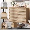 Jojoka 8 Drawer Double Dresser for Bedroom, Rattan Chest of Dressers - 3 of 4