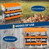 Galvanized Steel Chicken Nesting Box with Roll-Away Tray, 6/8/10 Hole Options, Wall or Stand Mount - 4 of 4