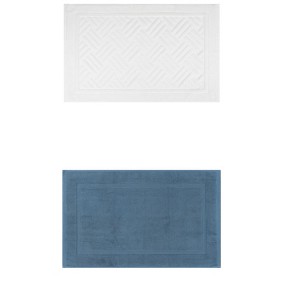 Unique Bargains 2Pcs Cotton Banded Reversible Soft Plush Absorbent Bathtub Mat - 1 of 4