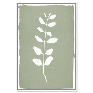 Art Remedy Linen Leaf Screen Minimalistic Botanical and Floral Art Prints Framed - 1 of 4