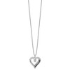 Black Bow Jewelry 1/10 Ctw Black & White Diamond 20mm Heart Necklace in Sterling Silver - 2 of 4