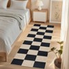 Washable Modern Living Room Rugs, Gingham Check Non Slip Bedroom Carpet, Geometric Checkered Indoor Floor Rugs for Dining Room - 3 of 4