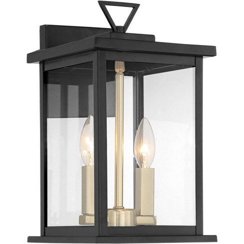 possini euro outdoor gold light fixture porch patio deck exterior clear glass modern target