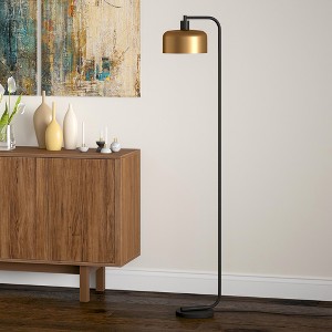 Hudson and Canal 57" Tall Floor Lamp with Metal Shade - 1 of 4