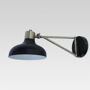 Crosby Swing Arm Sconce Wall Light Black Lamp Only - Threshold