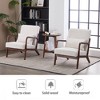 TIRAMISUBEST Mid-Century Modern Accent Chair - Upholstered Armchair with Pillow & Solid Wood Frame, Reading Chair for Living Room, Bedroom - 4 of 4