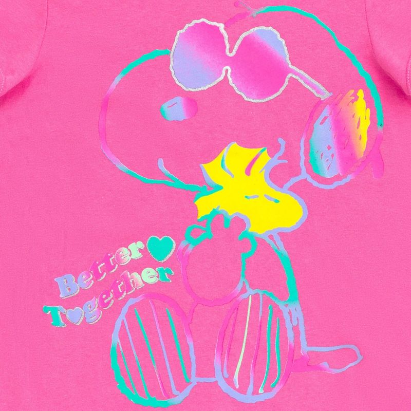 PEANUTS Woodstock Snoopy Girls 2 Pack T-Shirts Little Kid to Big Kid, 5 of 8