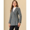 INSPIRE CHIC Women's Double Breasted Work Office Elegant Winter Notched Collar Coat - 3 of 4
