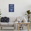 Stupell Industries Happy Hanukkah Blue Menorah Pattern Wall Plaque Art - 3 of 4