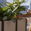 Tierra Verde 17-Inch x 48-Inch Raised Garden Trough Box with Tool-Free Connect System and Crafted From Recycled Materials,  for Patios or Decks, Khaki - 3 of 4