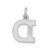 Black Bow Jewelry Sterling Silver, Amanda Collection Small Block Style Initial D Pendant - 3 of 4