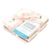 Hudson Baby Infant Girl Flannel Cotton Washcloths, Pink Dainty Floral 10 Pack, One Size - 2 of 4