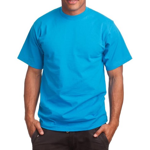 Pro 5 Super Heavy Men's Short Sleeve Crew Neck T-shirt - Turquoise ...