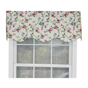 RLF Home English Ivy Provance 100% Cotton with Fully Lined 3" Rod Pocket Valnance for Windows 50" x 15" Spring - 1 of 4