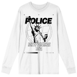 The Police North American Tour Crew Neck Long Sleeve White Adult Tee - 1 of 3