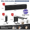 Wall-Mounted Garage Tool Rack - Heavy Duty Organizer Hooks & Rails for Shovels, Brooms, Ski Gear - 3 of 4