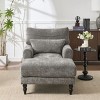 Modern Fabric Upholstered Chaise Lounge Chair,Accent Chair with Cushion and Wood Frame for Living Room,Indoor Lounge Sofa Chair-Koiai - 2 of 4