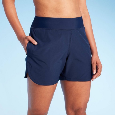 Lands' End Women's 5 Upf 50 Swim Shorts - Navy Blue Xl : Target