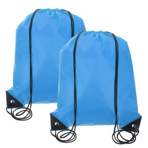Unique Bargains Fitness Sports Travel Lightweight Drawstring Backpacks 2 Pcs - 1 of 4