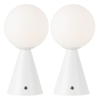 JONATHAN Y Macie Modern Minimalist Globe Rechargeable/Cordless Dimmable Integrated LED Table Lamp with Touch Sensor