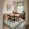 Modern Farmhouse Floral Washable Area Rug for Living Room Machine Washable Non Slip Ultra Thin Low Pile Floor Cover for Bedroom Kitchen Kid's Room - 2 of 4